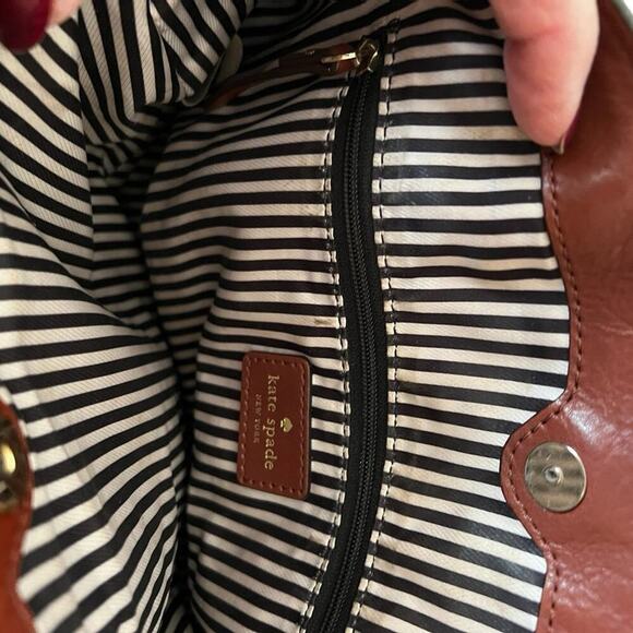 KATE SPADE handbag crossbody satchel leather - Picture 6 of 12